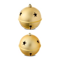 2-Count Gold Jumbo Bell Shatterproof Christmas Ornaments, 7.87 in, by Holiday Time