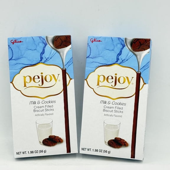 (2CT)Glico Pejoy Milk & Cookies Cream Filled Biscuit Sticks 1.98oz/(56g)