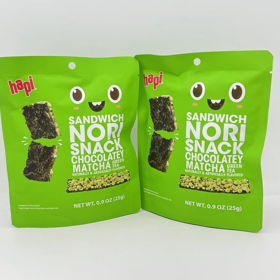 (2CT)Hapi Sandwich Nori Snack Chocolatey Matcha Green Tea Flavored 25g