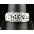thumbnail image 1 of Women's 2Ct Round Cut Lab Created Diamond Engagement Band Ring 14K White Gold Plated, 1 of 4