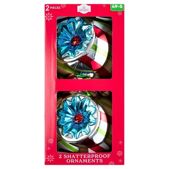 2-Count Multicolor Jumbo Witch Eye Shatterproof Christmas Ornaments, 9.8", by Holiday Time