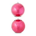 thumbnail image 1 of 2-Count Pink Shiny Jumbo Shatterproof Ball Christmas Ornaments, 7 in, by Holiday Time, 1 of 6