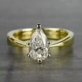 thumbnail image 1 of 2CT Pear Cut Lab Created Diamond Engagement Women's Ring 14K Yellow Gold Plated, 1 of 3