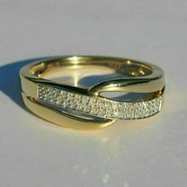 2CT Round Cut Diamond Lab-Created Wedding Ring 14K Yellow Gold Plated