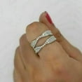 thumbnail image 1 of 2CT Round Cut Lab-Created Diamond Enhancer Wedding Ring Wrap 14k White Gold Plated, 1 of 2