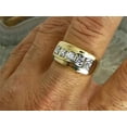 thumbnail image 1 of 2CT Round Cut Lab-Created Diamond Men's Wedding Band Ring 14K Yellow Gold Plated, 1 of 2