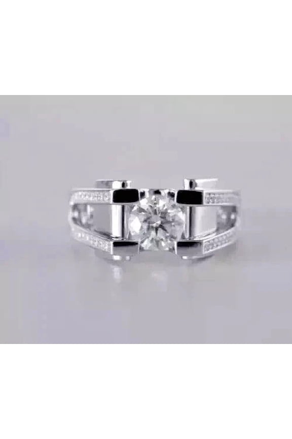 2Ct 14K White Gold Plated Round Cut Lab Created Diamond Men's Wedding Band Ring