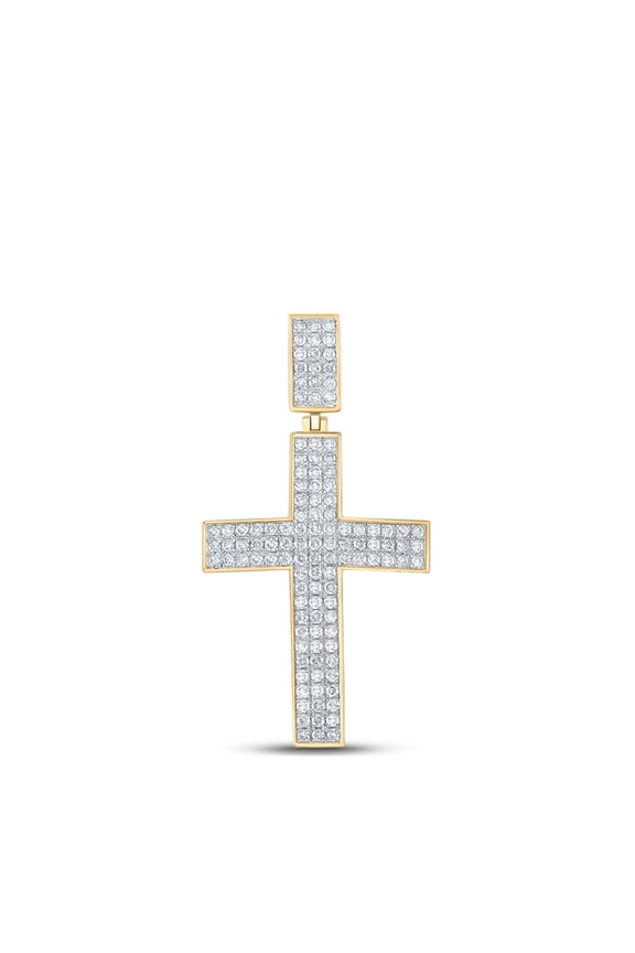 2CTW-DIA NK CROSS MENS CHARM