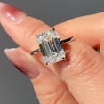 thumbnail image 1 of 2CTW Emerald Lab Created Diamond Solitaire Engagement Ring 14k White Gold Plated, 1 of 5