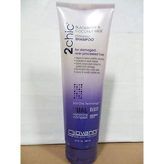 2Chic BlackBerry & Coconut Milk Repair Shampoo, 8.5 Oz by Giovanni Cosmetics (Pack of 3)
