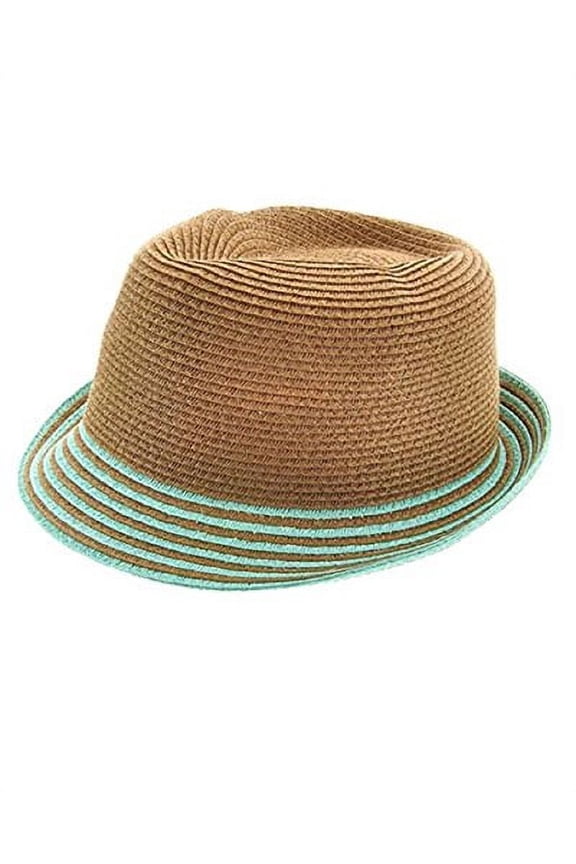 Brown & Mint Fedora Hat