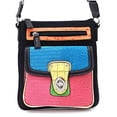 thumbnail image 1 of 2Chique Boutique Color block Linen Cross Body Bag (Black), 1 of 2