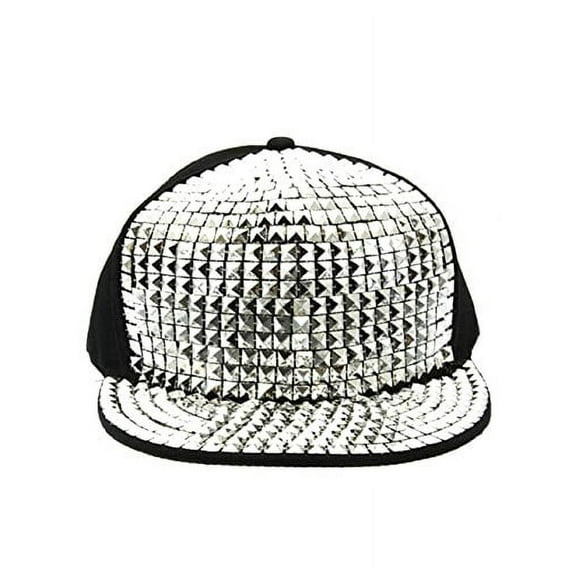 2Chique Boutique Silver Studded Black Cap
