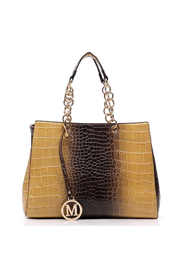 Women's Croc Chain Top Handle Tote