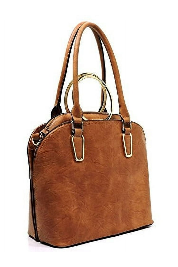 Women's Fashion Satchel and Round Top Handle Satchel 2 in 1 Set