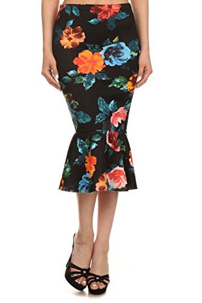 Thalia Sodi Women s Printed Pencil Scuba Skirt Blue Size Medium Walmart