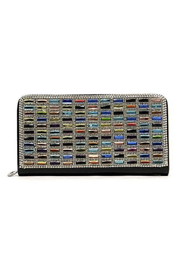 Women's Gemstone Rhinestone Embellished Clutch