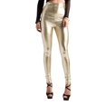 thumbnail image 1 of 2Chique Boutique Women's Gold High Waist Faux Leather Leggings, 1 of 7