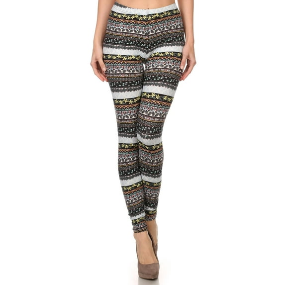 2Chique Boutique Women's High Waist Full Length Ultra Soft Floral Printed Leggings