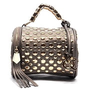 2Chique Boutique Womens Mini Studded Pewter Tote