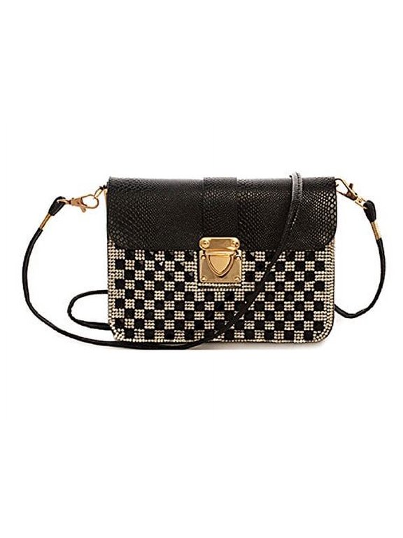 Women's Multi Rhinestone Push Lock Fashion Clutch