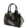 thumbnail image 1 of 2Chique Boutique Women's Patent Leather Satchel with Side Studs, 1 of 3