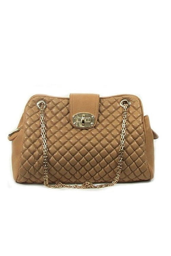 Women's Quilted Casual Satchel (Khaki)