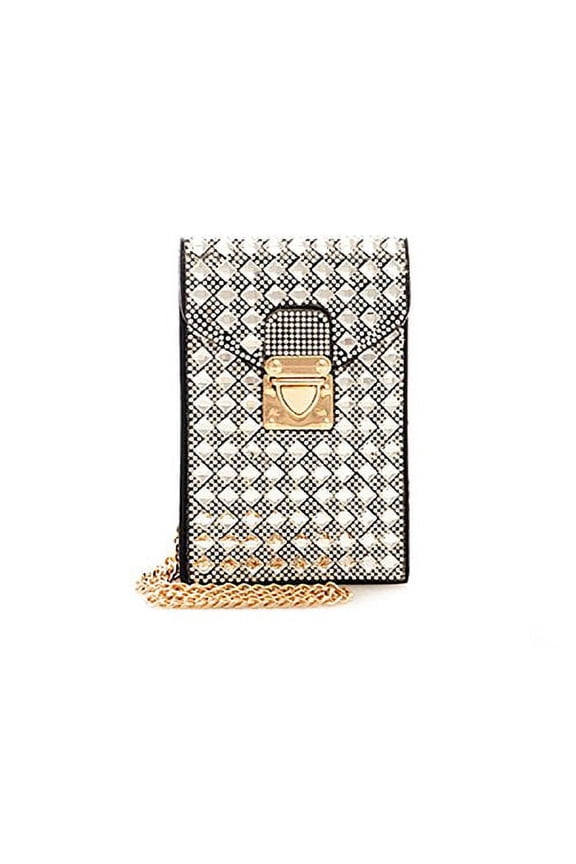 Women's Rhinestone Cross Body Bag (Black)