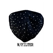 2Chique Boutique Women's Rhinestone Face Mask