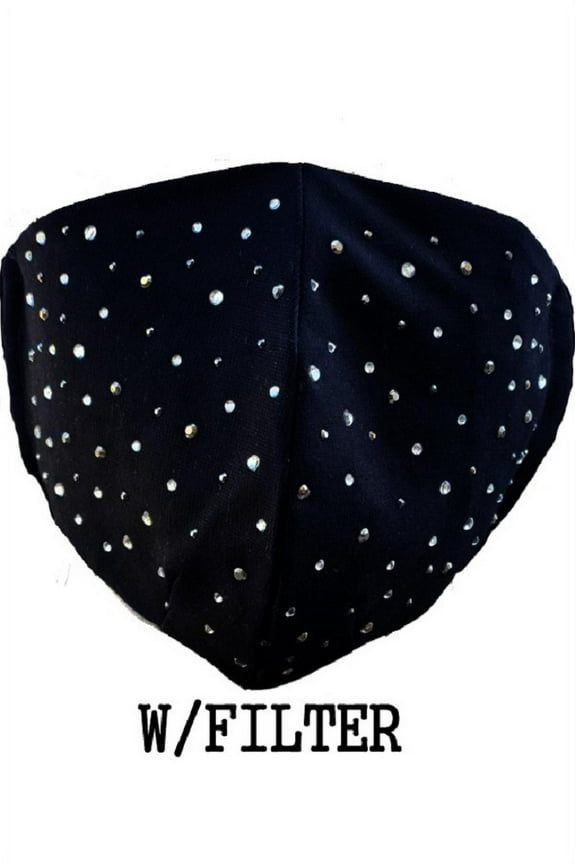 Women's Rhinestone Face Mask