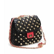 2Chique Boutique Womens Spike Head Black Satchel