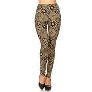 2Chique Boutique Womens Ultra Soft Abstract Elephant Printed High Waisted Leggings One Size
