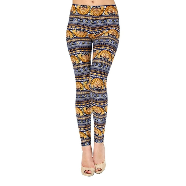 2Chique Boutique Women's Unique Abstract Print High Waisted Full