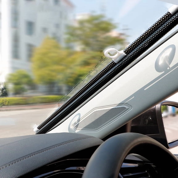 2Count Car Sunshade Roller Curtain Front Window Automatic Retractable Sunshade Roller Curtain