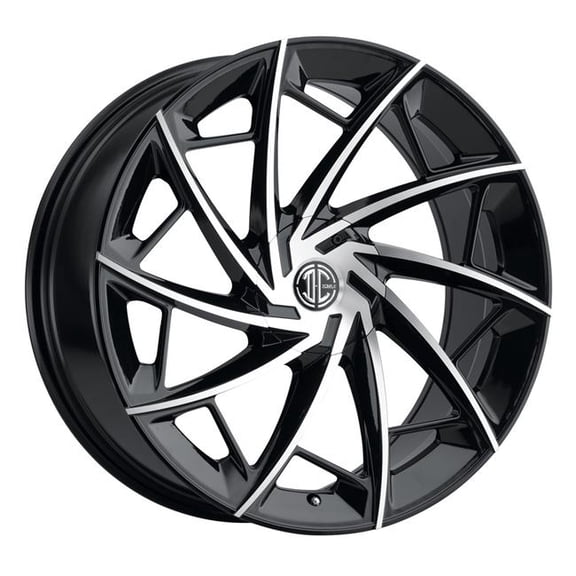 2Crave N36-2085L35JB No.36 20 x 8.5 in. Machined Face Wheel - Gloss Black