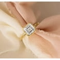 thumbnail image 1 of 2Ct Asscher Cut Lab Created Diamond 14k Yellow Gold Plated Silver Bezel Set Wedding Ring, 1 of 4