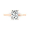 thumbnail image 1 of Solitaire Engagement Ring for Women - 2ct Moissanite in 18K Rose Gold Promise Ring, 1 of 6