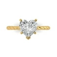 thumbnail image 1 of Solitaire Engagement Ring for Women - 2ct Moissanite in 18K Yellow Gold Promise Ring, 1 of 6