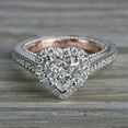 thumbnail image 1 of 2Ct Heart Cut Simulated Diamond Women's Engagement Heart Shape Gift Ring 14K White Gold Plated, 1 of 2
