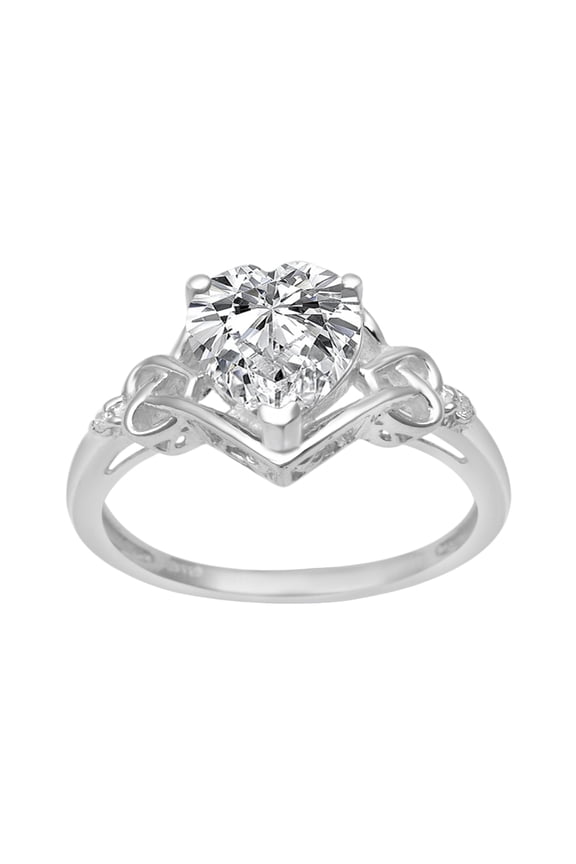 2Ct Heart Shape Moissanite Diamond 925 Sterling Silver Solitaire Women Love Valentine Gift Ring