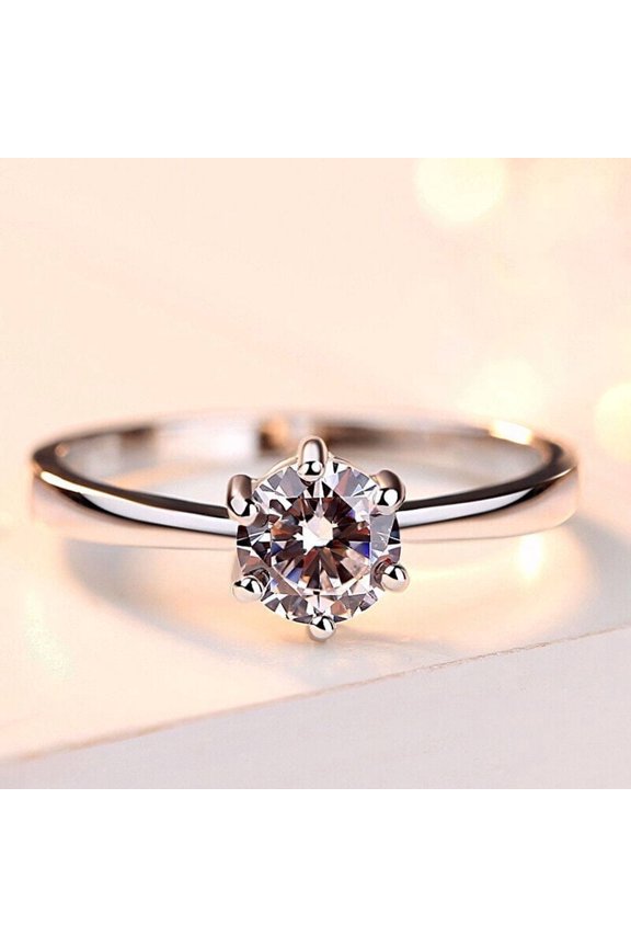 2Ct Lab Created Diamond Round Cut Fancy Engagement Ring 14K White Gold Plated
