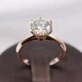 thumbnail image 1 of 2Ct Lab Created Diamond Round Cut Solitaire Engagement Ring 14k Rose Gold Plated, 1 of 4