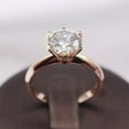 thumbnail image 1 of 2Ct Lab Created Diamond Round Cut Solitaire Engagement Ring 14k Rose Gold Plated, 1 of 4