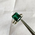 thumbnail image 1 of 2Ct Lab Created Emerald Women's Engagement Ring Emerald Cut 14K White Gold Plated, 1 of 5