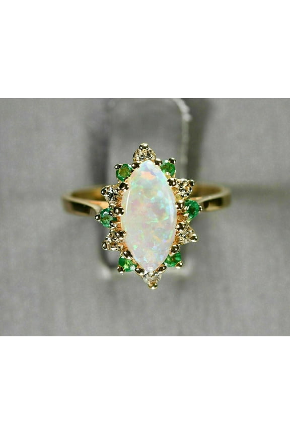 2Ct Marquise Cut Fire Opal Lab Created Halo Pretty For Women's Engagement Ring 14K Yellow Gold Plated 925 Silver