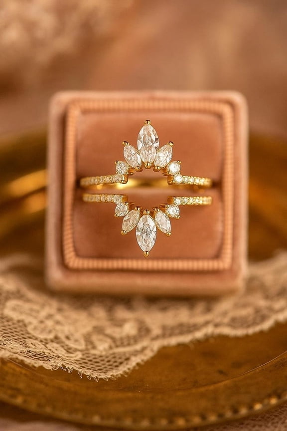 2Ct Marquise Cut Lab Created Diamond Women Enhancer Wrap Guard Ring 14K Yellow Gold Plated