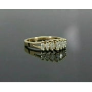 SUNNAH STYLES JEWELRY 2Ct Marquise-Cut Lab Created Diamond Women's Half Eternity Wedding Band Ring 14k Yellow Gold Plated