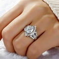 thumbnail image 1 of 2Ct Marquise Lab Created Diamond Women's Engagement Ring 14K White Gold Plated, 1 of 4