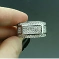 thumbnail image 1 of 2Ct Oval Cut Simulated Blue Sapphire Halo Women's Wedding Ring 14K White Gold Plated, 1 of 4