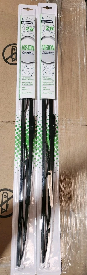 2Ct Pair Ecogard Xv28 Vision Premium 28 Wiper Blade Hook, Sidepin, Bayonet Type